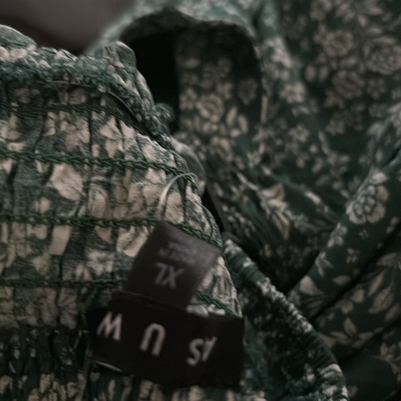 As U Wish Floral Green Long Sleeve Dress - Picture 6 of 6